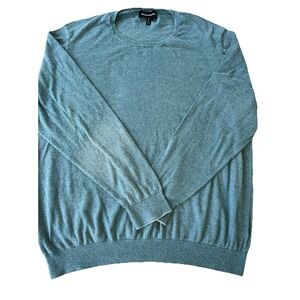 Bonobos Slim Fit Striped Teal Blue Lightweight Cotton Crewneck‎ Sweater Mens 2XL